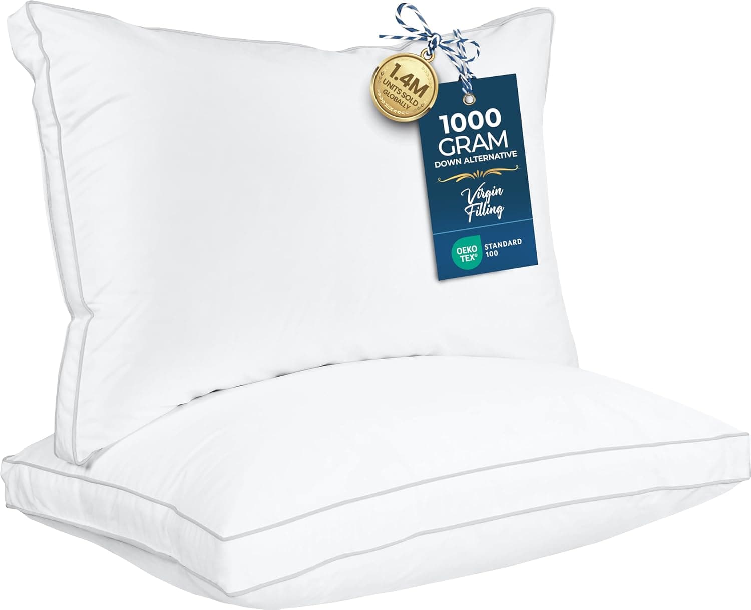 Utopia Bedding Down Alternative Bed Pillows, Queen Size, Set of 2